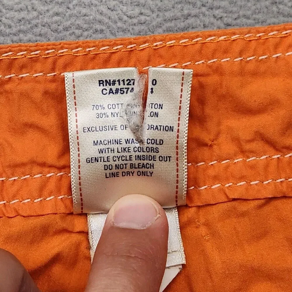 True Religion Retro Board Shorts Men's 40 Orange Swim Trunks Y2K 10